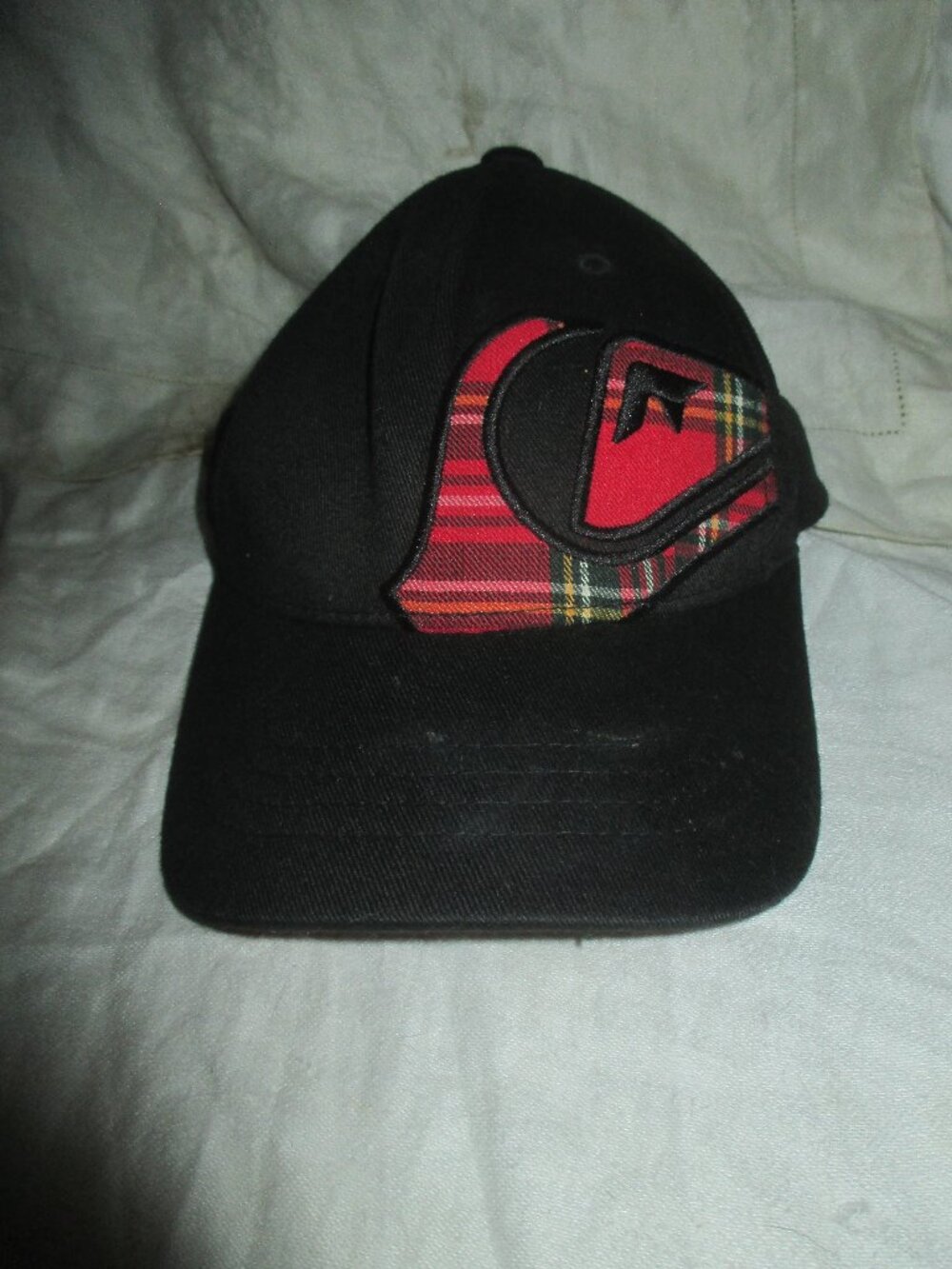 Quiksilver Infant Boys Flexfit Hat Black Logo Stretch Fitted Baseball Cap